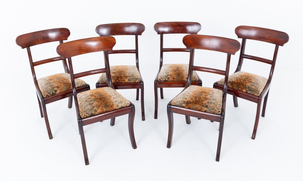 Set of 6 Mahogany Regency Dining Chairs