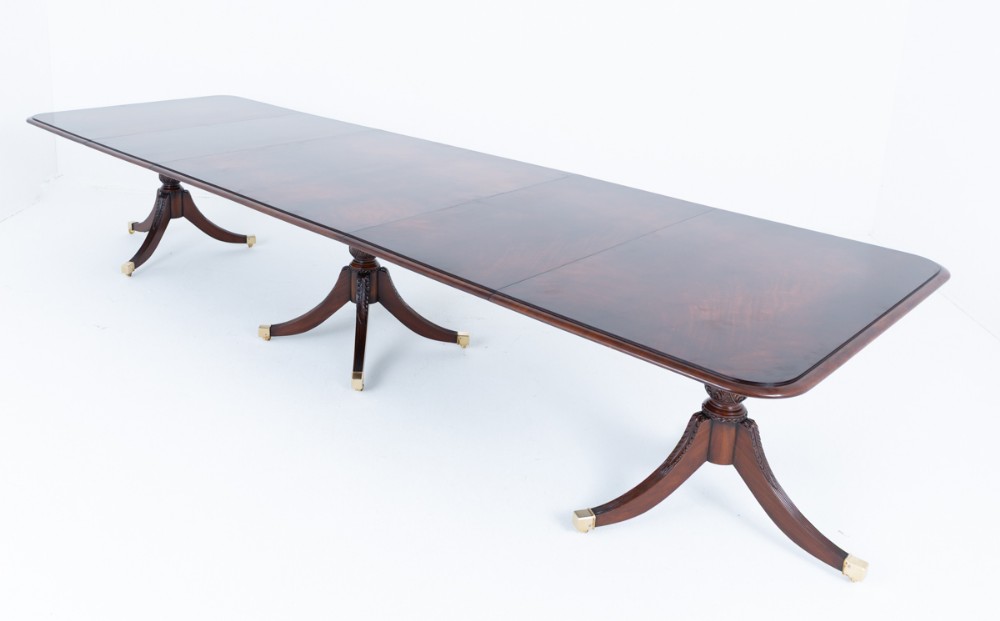 Mahogany Regency Revival Dining Table