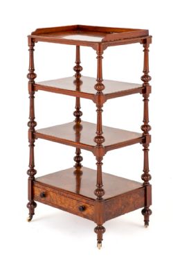 VICTORIAN BURR WALNUT WHATNOT