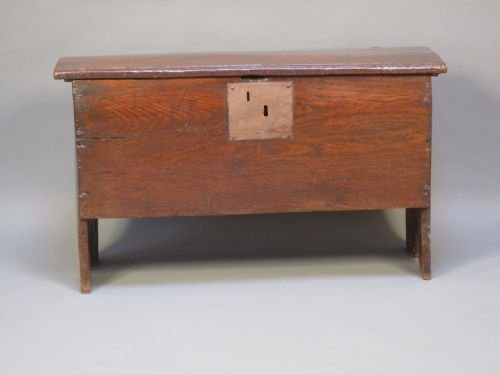 An 18thc. Oak Five Plank Coffer Chest