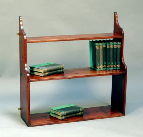 19thc. Mahogany Open Hanging Book Shelves