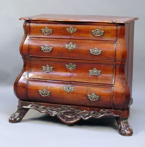 An 18thc. Dutch Walnut Chest of Drawers