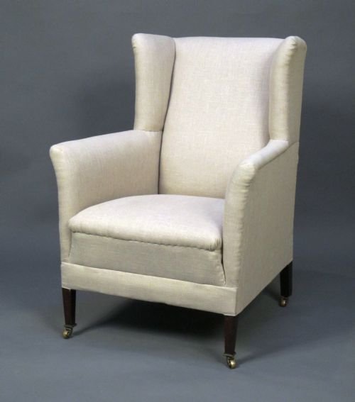 19hc. Mahogany Wing Armchair