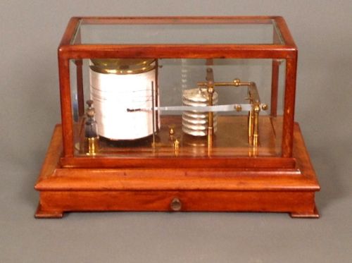 19thc. Mahogany Barograph by G Lee & Son.