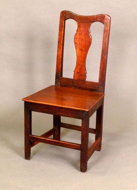 18thc. Oak Solid Seated Side Chai