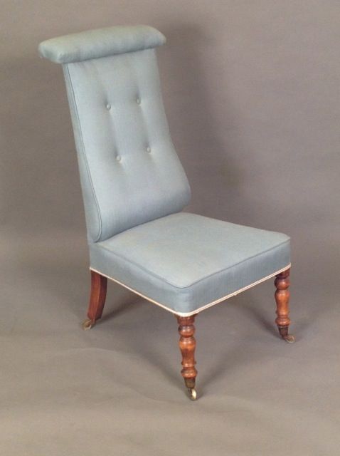 A 19thc. Walnut Framed Prie Dieu Chair