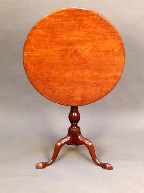 Early 19thc. Walnut Birdcage Tripod Table.