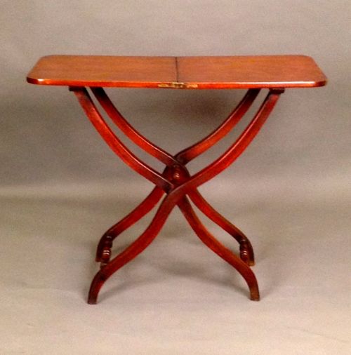 19thc. Mahogany Coaching Table on Butler’s Stand