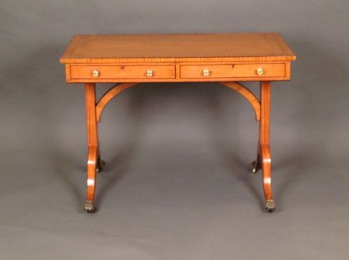 Regency Satinwood & Ebony Sofa Table