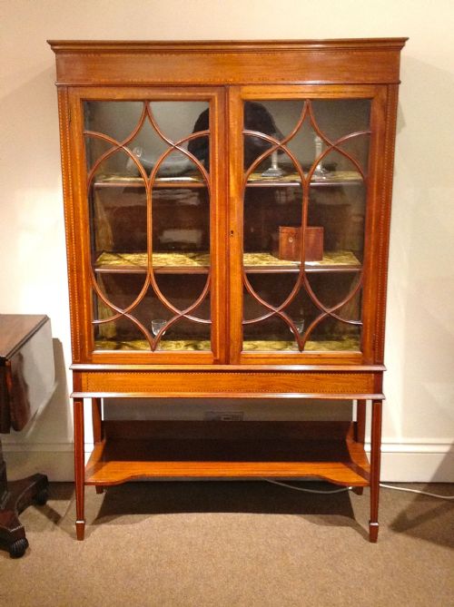Edwardian Mahogany Inlaid Display Cabinet