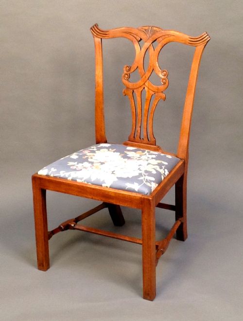 18thc. Walnut Chippendale Style Dining Chair