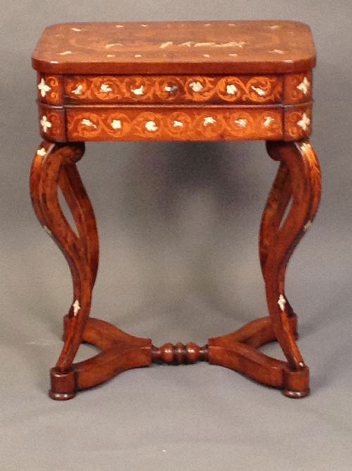 19thc. Walnut Work/writing Table