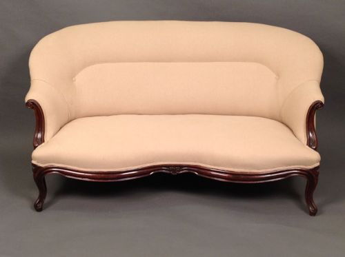 19thc Rosewood Cabriole Legged Sofa