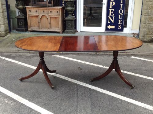 19thc. Mahogany 2 Pillar Dining Table