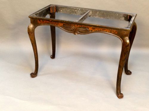 19thc. Ebonised & Gilded Stand on Cabriole Legs