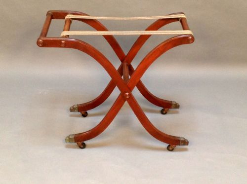 Late 19thc. Mahogany Folding Luggage Stand