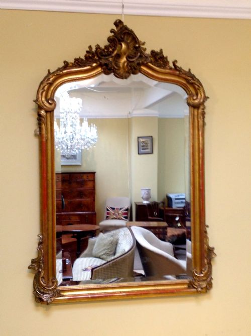 19thc. Carved & Gilded Wall Mirror