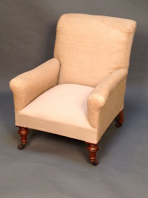 19thc. Walnut Legged Armchair