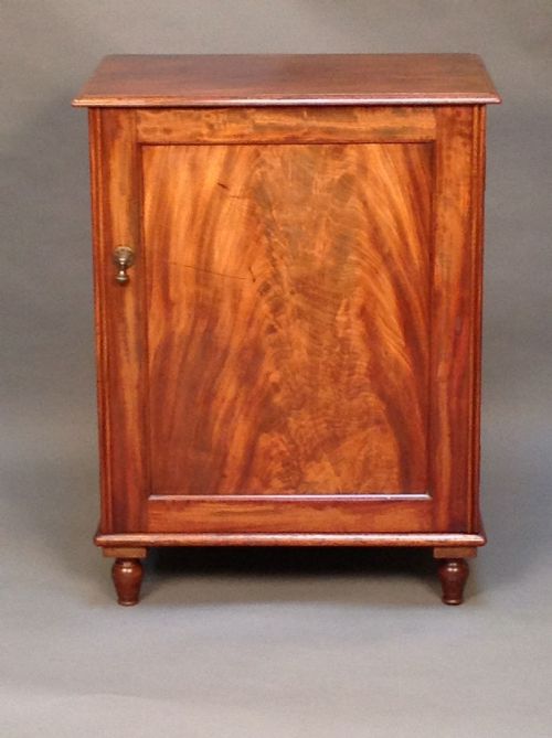 19thc Mahogany Single Door Cupboard