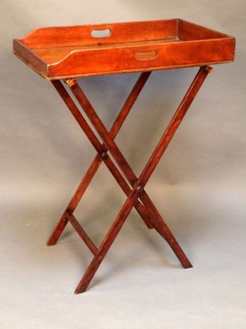 19thc Mahogany Butler’s Tray on Stand