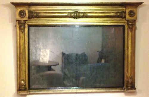 19thc. Gilded Overmantle Mirror