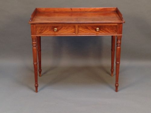 19thc. Mahogany Two Drawer Dressing Table