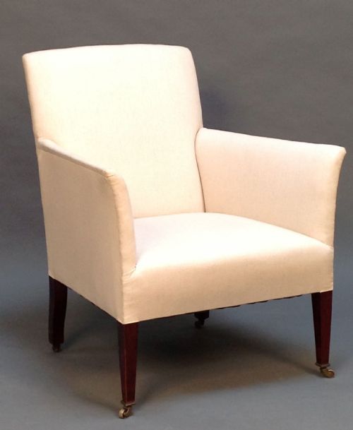 19thc Mahogany Upholstered Armchair
