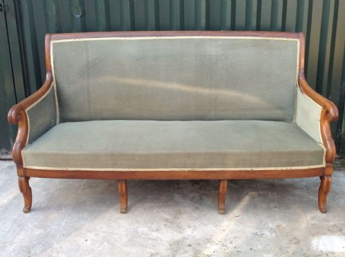 Early 19thc. Walnut 6 Legged Sofa