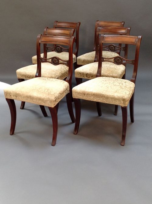 A Set of 6 Regency Mahogany Dining Chairs