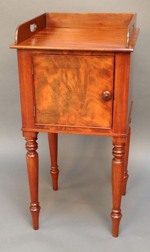 19thc. Mahogany Single Door Pot Cupboard