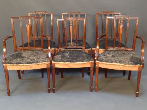 Set of 6 19thc. Mahogany Dining Chairs