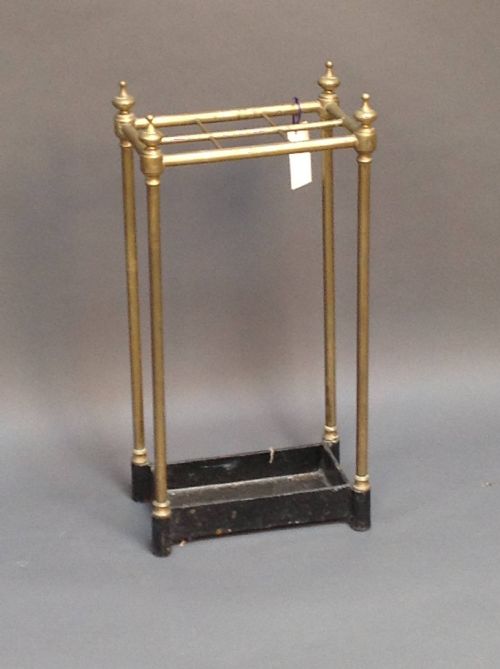 Edwardian Umbrella Stand with Cast Iron Base
