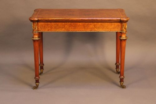 A Wonderful Burr Walnut  & Inlaid Card Table