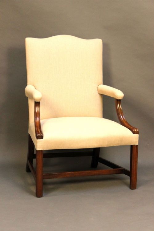 19th C Mahogany Gainsborough Library Chair
