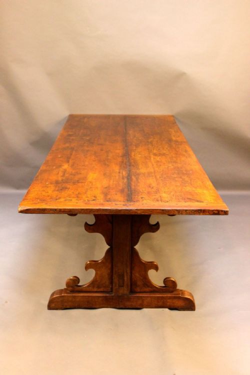 19th C Oak Trestle and Refectory Table