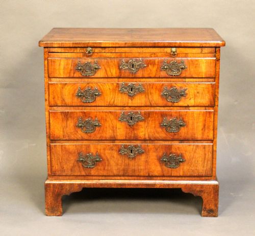 18thc Small Walnut Bachelors Chest