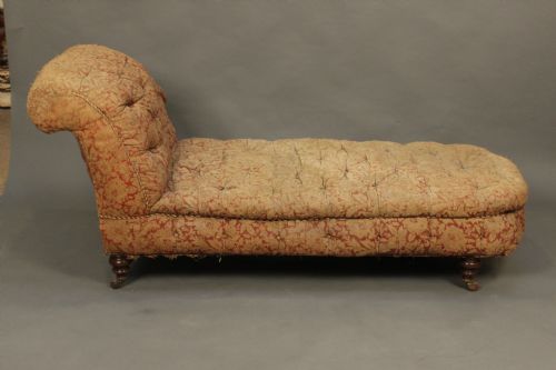 19thc Mahogany Legged Chaise Longue