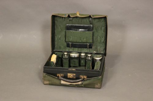 19thc Vanity Set Dressing Case