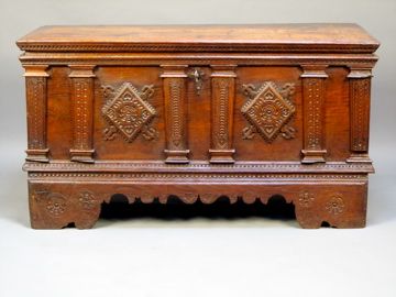 18thc Oak Coffer of Exquisite Quality and Patina.