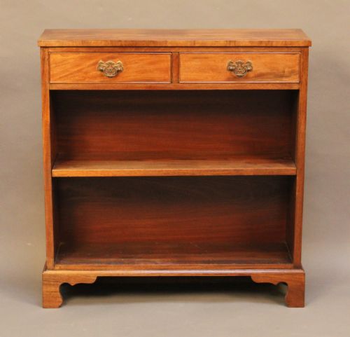 Late 19th C Two Drawer Mahogany Bookcase.