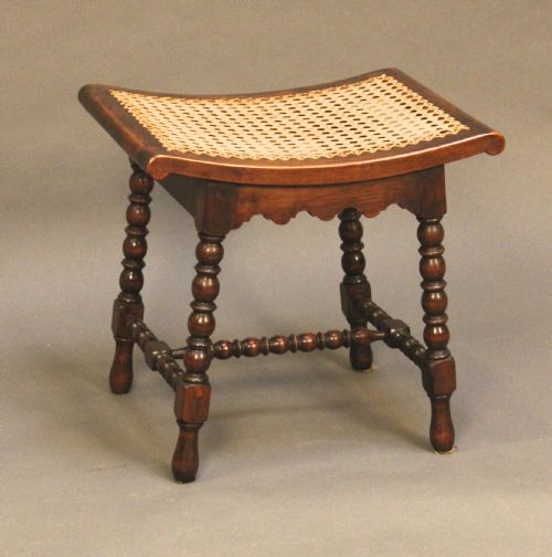 A Late 19thc Walnut Stool
