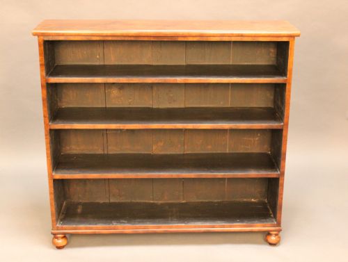 19thc Mahogany Open Bookcase