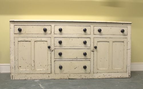 19thc Painted Pine Dresser Base