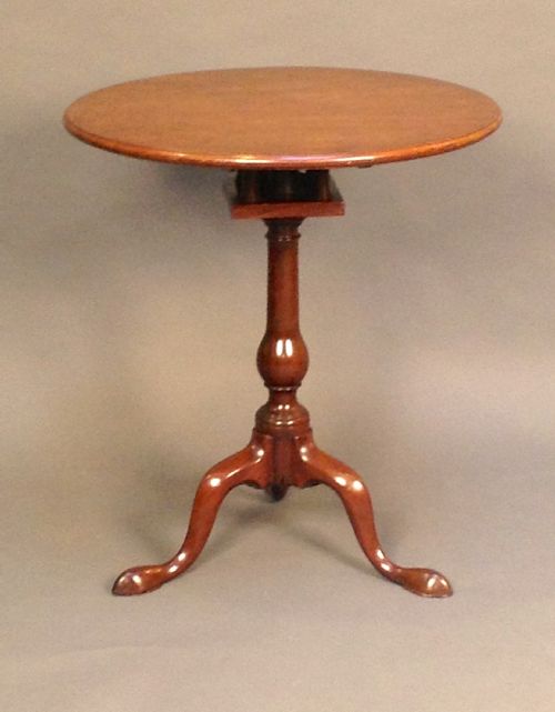 Early 19thc Walnut Birdcage Tripod Table