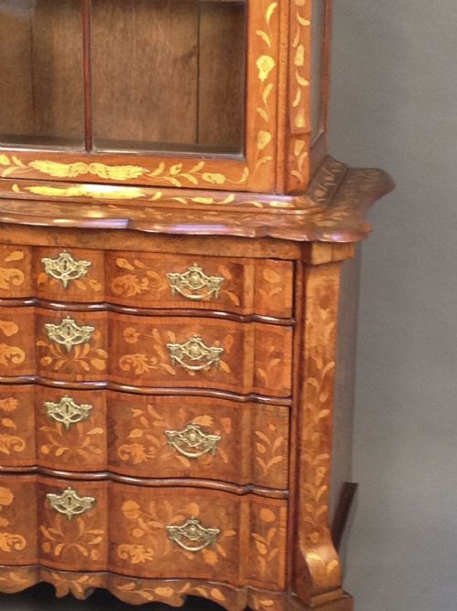 19THC WALNUT MARQUETRY CABINET ON CHEST - ADDITIONAL PHOTO 1