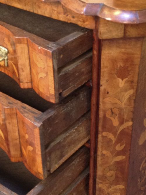 19THC WALNUT MARQUETRY CABINET ON CHEST - ADDITIONAL PHOTO 3