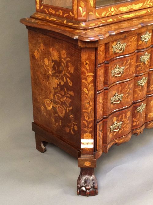 19THC WALNUT MARQUETRY CABINET ON CHEST - ADDITIONAL PHOTO 4