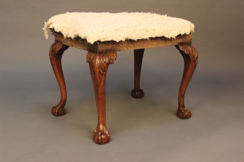 Late 19thc Walnut Stool