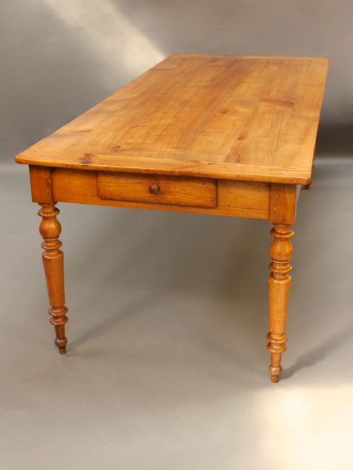A Late 19thc Large French Fruitwood Farm House Table