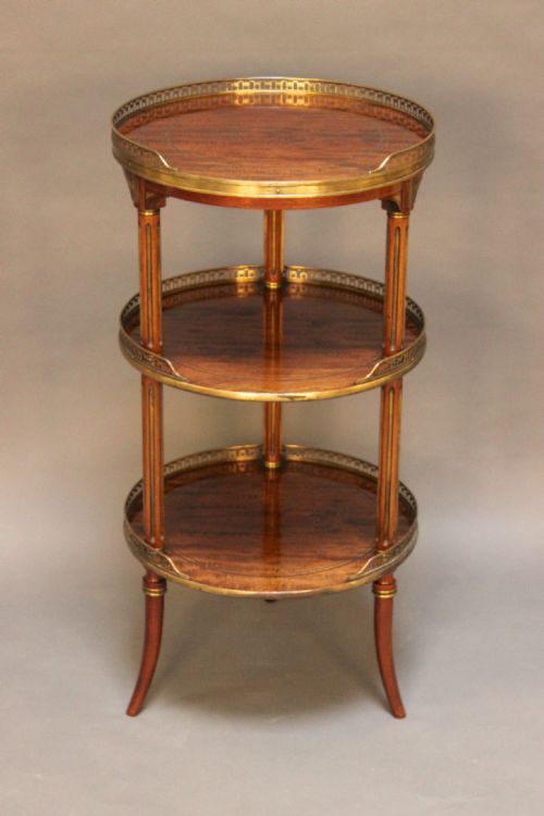 19thc Walnut Three Tiered Whatnot